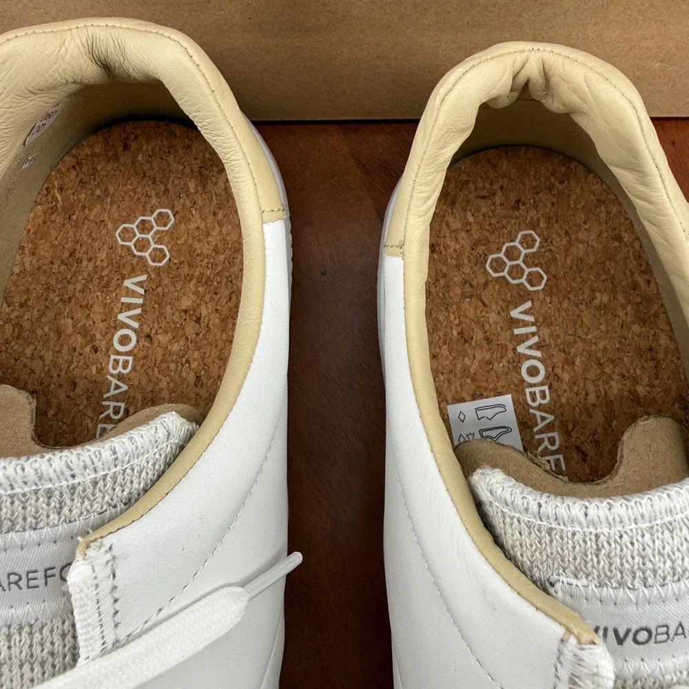Vivobarefoot Motus Studio Sneaker LTH White Leather Minimalist Men EU46/US 12.5